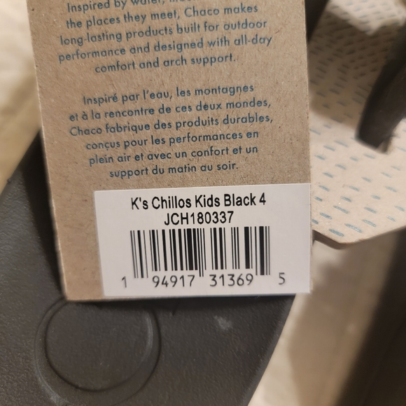 New Kid's Chaco Chillos Silde Sandal Sz 4 - Picture 3 of 3